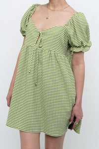 LISA SAYS GAH x Green Plaid Babydoll Dress (S, M)