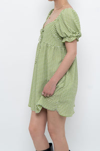 LISA SAYS GAH x Green Plaid Babydoll Dress (S, M)
