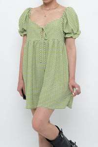 LISA SAYS GAH x Green Plaid Babydoll Dress (S, M)