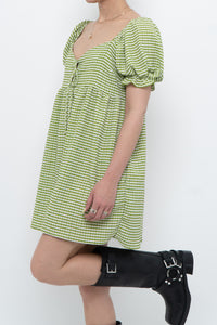 LISA SAYS GAH x Green Plaid Babydoll Dress (S, M)