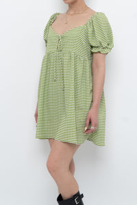 LISA SAYS GAH x Green Plaid Babydoll Dress (S, M)