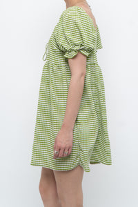LISA SAYS GAH x Green Plaid Babydoll Dress (S, M)
