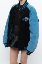 Load image into Gallery viewer, Vintage x CAROLINA PANTHERS Suede Bomber (S-L)