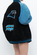 Load image into Gallery viewer, Vintage x CAROLINA PANTHERS Suede Bomber (S-L)