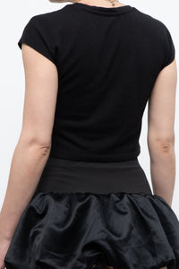 Modern x Black Satin Puff Mini Skirt (XS)