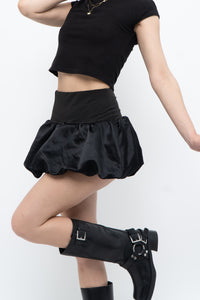 Modern x Black Satin Puff Mini Skirt (XS)