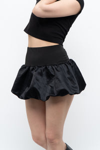 Modern x Black Satin Puff Mini Skirt (XS)