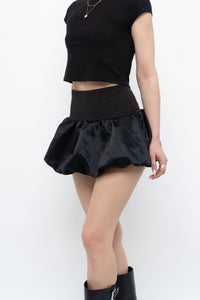 Modern x Black Satin Puff Mini Skirt (XS)