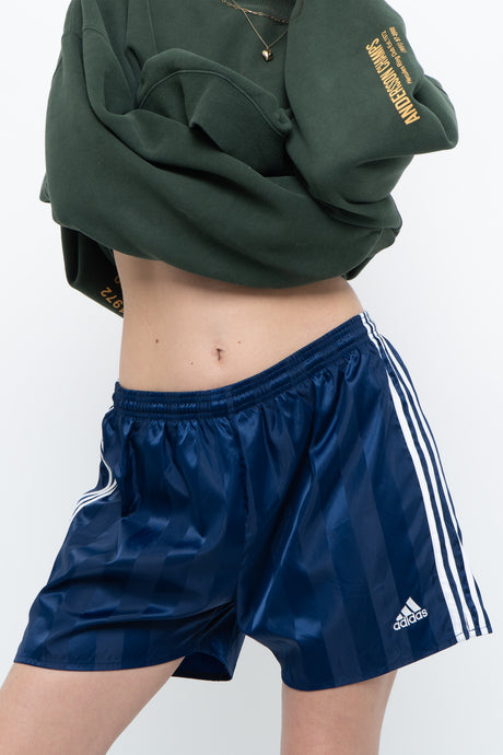 Vintage x ADIDAS Navy Striped Short (XS)
