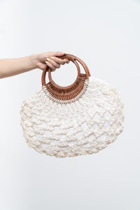 Vintage x Wooden, Crochet Purse