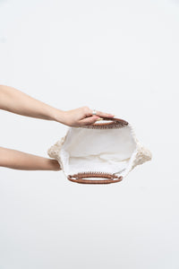 Vintage x Wooden, Crochet Purse