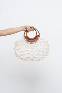 Vintage x Wooden, Crochet Purse