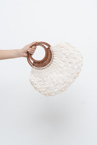Vintage x Wooden, Crochet Purse