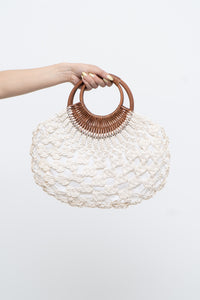 Vintage x Wooden, Crochet Purse