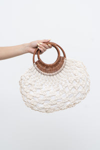 Vintage x Wooden, Crochet Purse