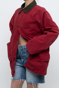 Vintage x Made in USA x LL BEAN Red Cotton Carpenters Jacket (S-L)