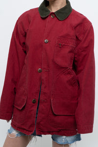Vintage x Made in USA x LL BEAN Red Cotton Carpenters Jacket (S-L)