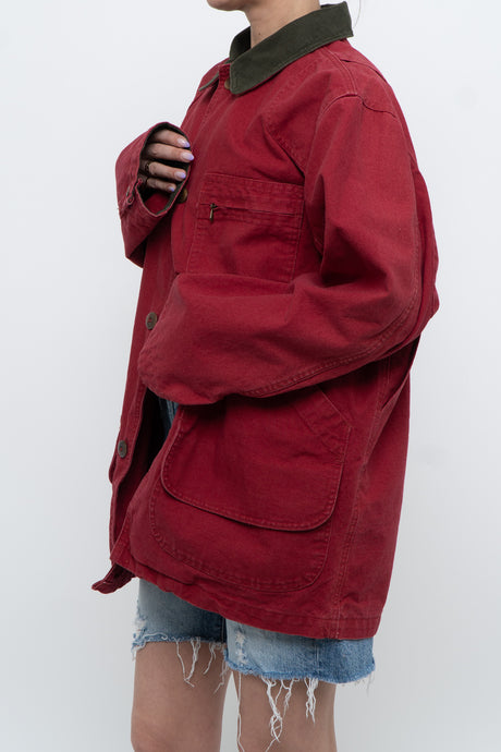 Vintage x Made in USA x LL BEAN Red Cotton Carpenters Jacket (S-L)