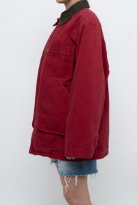 Vintage x Made in USA x LL BEAN Red Cotton Carpenters Jacket (S-L)