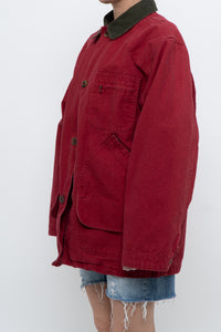 Vintage x Made in USA x LL BEAN Red Cotton Carpenters Jacket (S-L)
