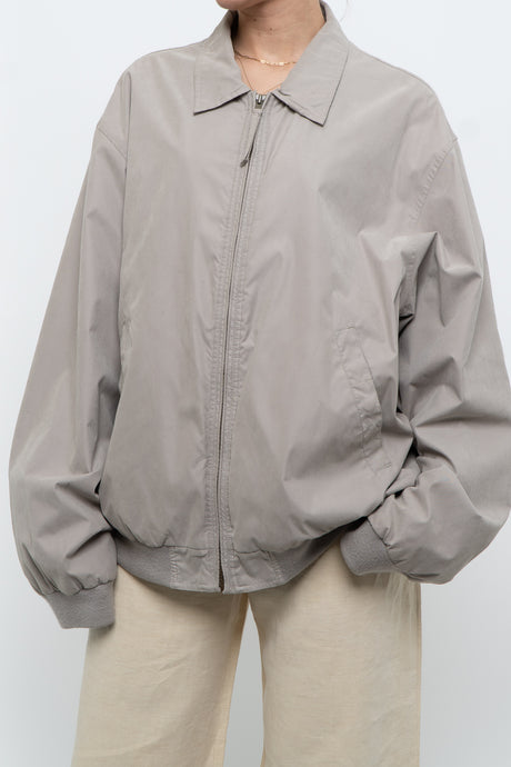 Vintage x Made in Hong Kong x Soft Beige Cotton-Blend Lightweight Jacket (XS-XL)