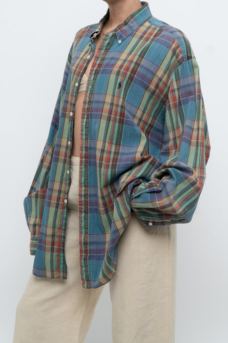 Vintage x RALPH LAUREN Blue Plaid Soft Cotton Buttonup (XS-XXL)