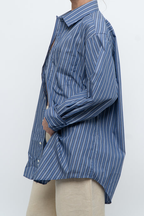 Vintage x HATHAWAY Blue Striped Cotton Buttonup (S-L)