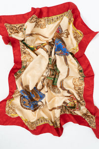Vintage x Horse Saddle Pure Silk Scarf