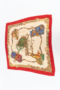 Vintage x Horse Saddle Pure Silk Scarf