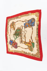 Vintage x Horse Saddle Pure Silk Scarf