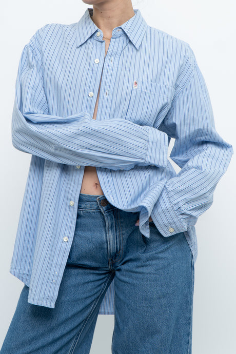 Vintage x RALPH LAUREN POLO Blue Striped US embroidered Buttonup (XS-L)