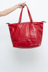 Vintage x NIKE Red Faux Leather Bag