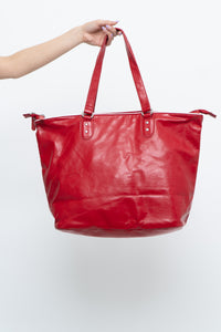 Vintage x NIKE Red Faux Leather Bag