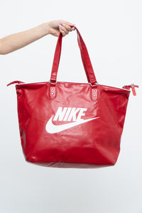 Vintage x NIKE Red Faux Leather Bag