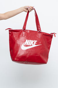 Vintage x NIKE Red Faux Leather Bag