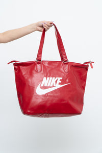 Vintage x NIKE Red Faux Leather Bag