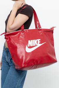 Vintage x NIKE Red Faux Leather Bag