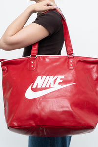 Vintage x NIKE Red Faux Leather Bag