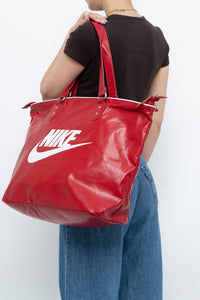 Vintage x NIKE Red Faux Leather Bag