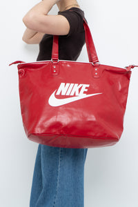 Vintage x NIKE Red Faux Leather Bag