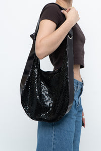 Vintage x Black Chainlink Slouched Oversized Purse