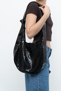 Vintage x Black Chainlink Slouched Oversized Purse