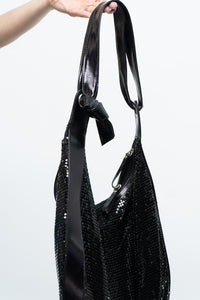 Vintage x Black Chainlink Slouched Oversized Purse