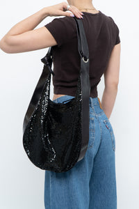 Vintage x Black Chainlink Slouched Oversized Purse