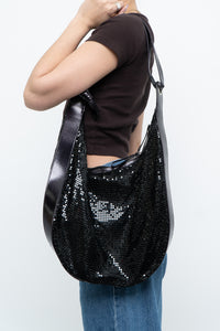 Vintage x Black Chainlink Slouched Oversized Purse