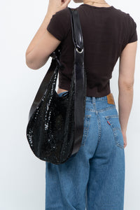 Vintage x Black Chainlink Slouched Oversized Purse