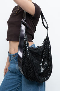 Vintage x Black Chainlink Slouched Oversized Purse