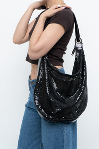 Vintage x Black Chainlink Slouched Oversized Purse