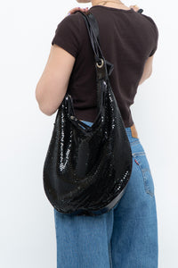 Vintage x Black Chainlink Slouched Oversized Purse