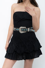 Load image into Gallery viewer, Vintage x FRENCH CONNECTION x Black Strapless Pleated Cotton Mini Dress (M)